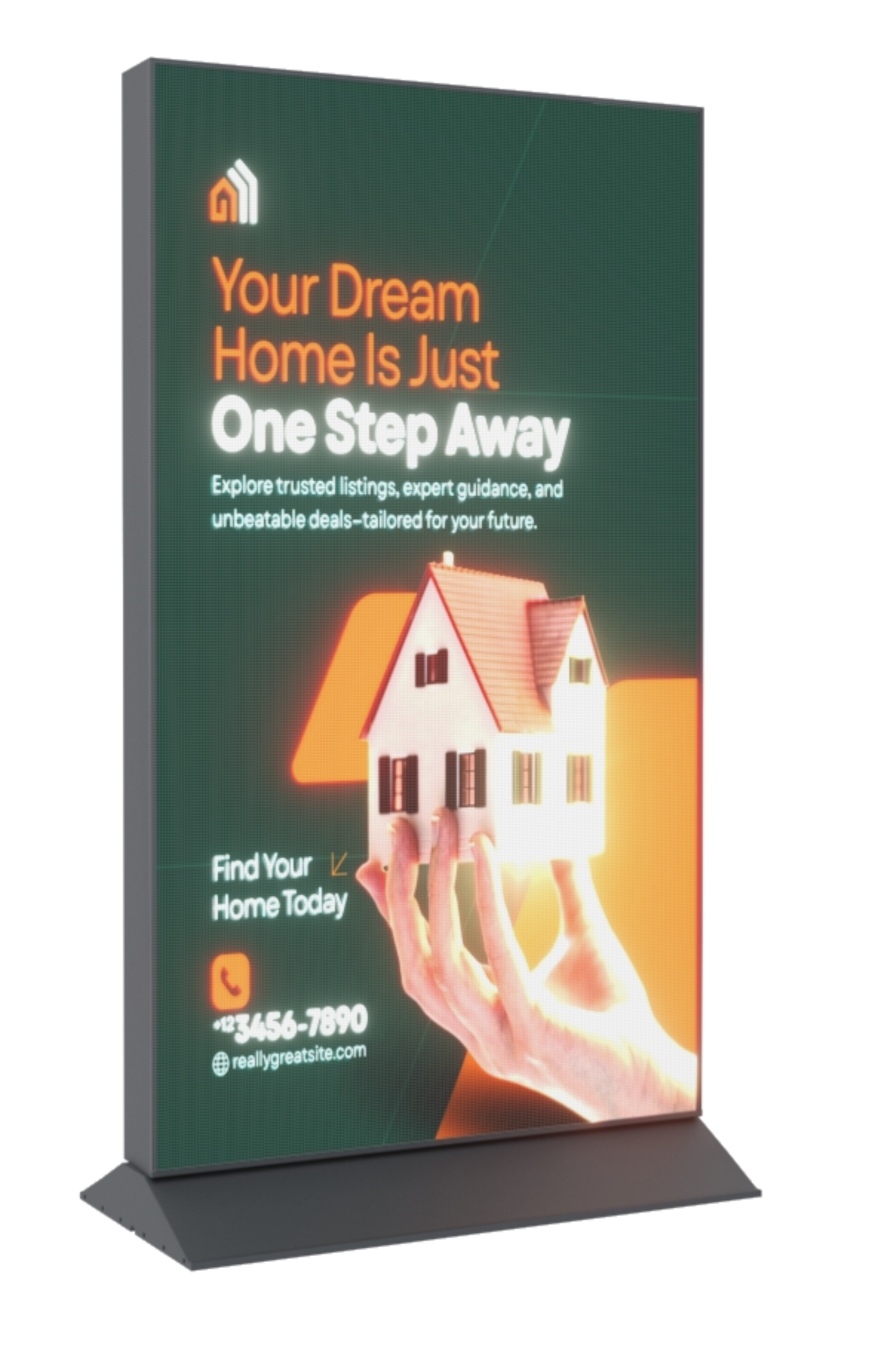 Painel LED Montra (base de chão)