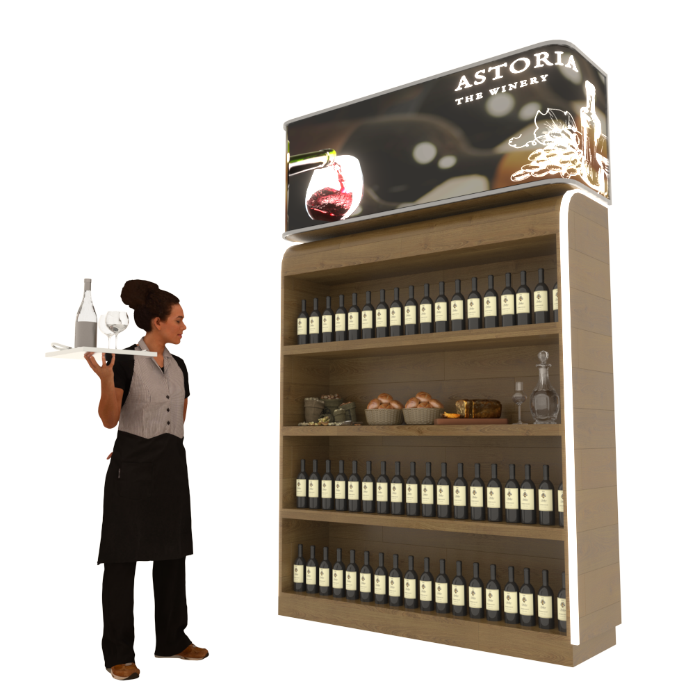 Painel LED em Expositor 